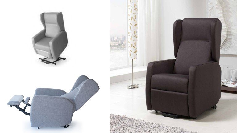 Fauteuil gériatrique grand confort avec caoutchouc ignifugé