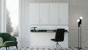 Lit escamotable horizontal avec armoire et bureau pratique | Boconfort