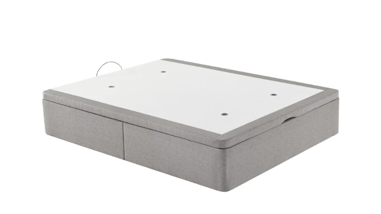 Lit coffre rembourré de style contemporain avec coffre