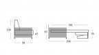 Avec un accoudoir de 8 cm, ce qui nous permet de nous adapter aux problèmes d'espace.