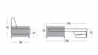 Avec unaccoudoir supplémentaire réduit de 5 cm, ce qui nous permet de nous adapter aux problèmes d'espace.