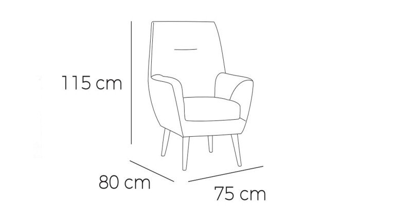 Fauteuil rembourré grand confort et design