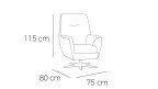 Fauteuil pivotant rembourré, grand confort et design