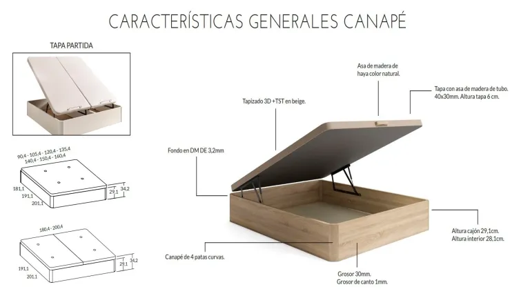 Lit coffre en bois aux couleurs nordiques à un prix avantageux