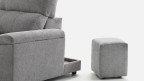 Canapé coulissant 2 ou 3 places design avec poufs intégrés