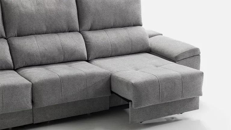 Canapé coulissant 2 ou 3 places design avec poufs intégrés