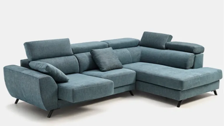 canapé d'angle avec méridienne à dossier ou sans dossier et assises coulissantes