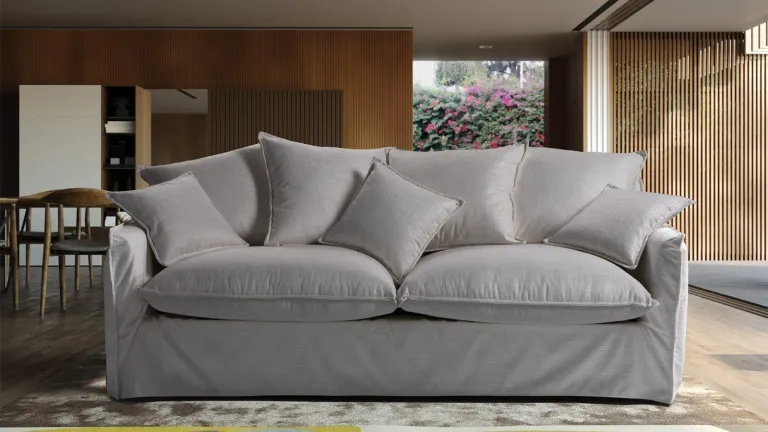 Canapé déhoussable de style avec tissus épais
