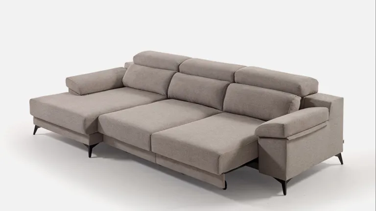 Canapé d'angle design assises extra-coulissantes