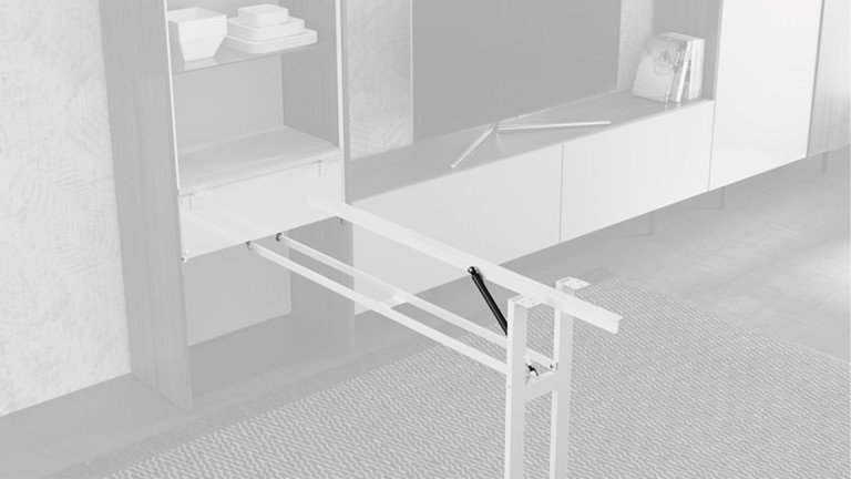 table escamotable pour cuisine, salle à manger et bureau avec rangement