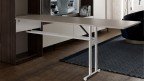 table escamotable pour cuisine, salle à manger et bureau avec rangement