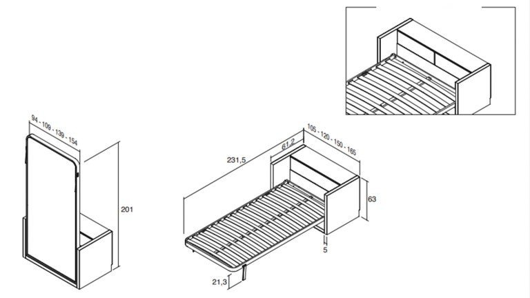 lit escamotable angles arrondis AIX EN PROVENCE