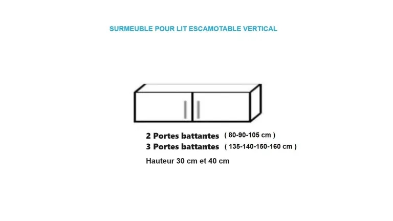 Idéal pour un espace de rangement supplémentaire sur le dessus de votre lit rabattable