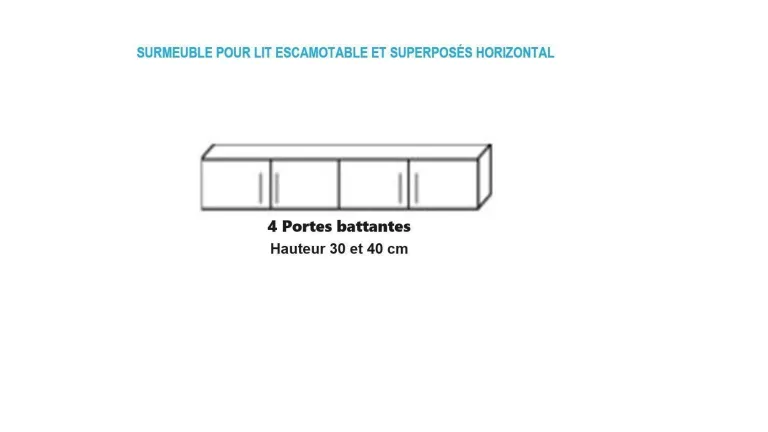 Idéal pour un espace de rangement supplémentaire sur le dessus de votre lit rabattable