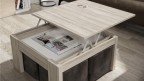 table basse relevable en bois de style nordique conçu pour accueillir vos invités