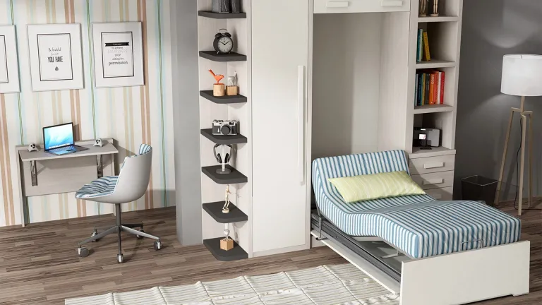 Relaxation et gain de place en un seul lit armoire | Boconfort