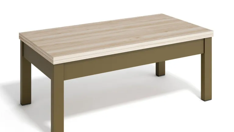 Table basse relevable plateau 4 personnes