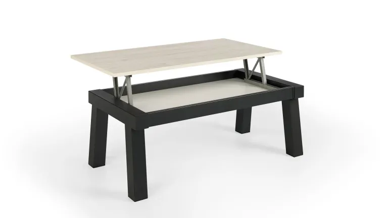 Table basse relevable avec pieds métal