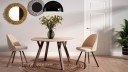 Table fixe design pied métal et plateau anti rayures