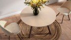 Table fixe design pied métal et plateau anti rayures