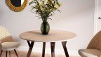 Table fixe design pied métal et plateau anti rayures