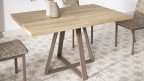 Table bois extensible pied métal