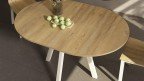 Table ronde extensible en bois et métal