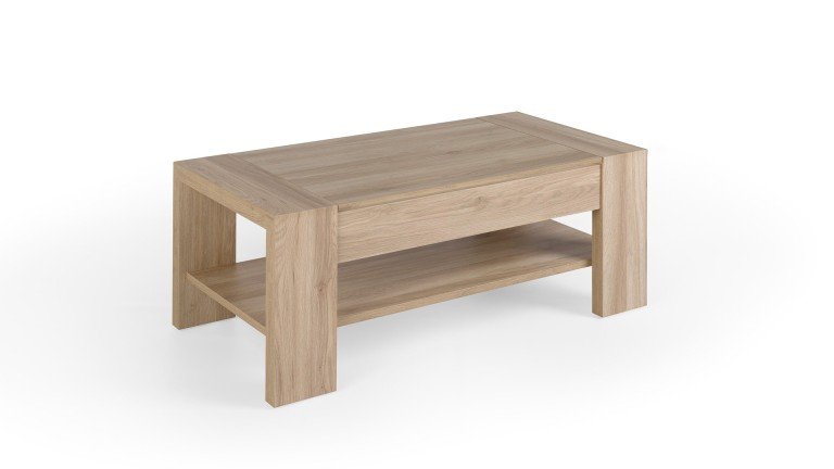 Table basse relevable en bois