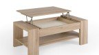 Table basse relevable en bois