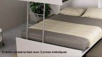 Lit escamotable 3 couchages idéal pour le locatif, Airbnb, normes de sécurité très élégant de style contemporain