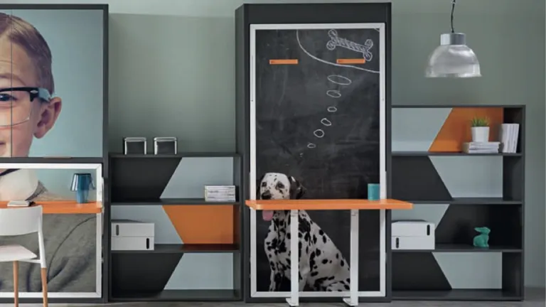 Lit escamotable haut de gamme avec tablette bureau