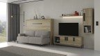 Lit escamotable avec canapé et pieds automatiques BRETIGNOLLES