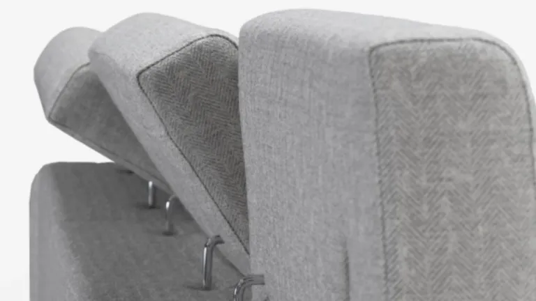 Le modèle Versailles allie parfaitement design et confort. Il dispose d'appuis-tête rabattables et comprend des coussins décorat