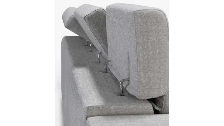 Canapé d'angle design assises extra-coulissantes