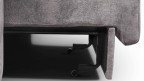 Canapé d'angle avec assises extra coulissantes avec tissu anti taches et déperlant