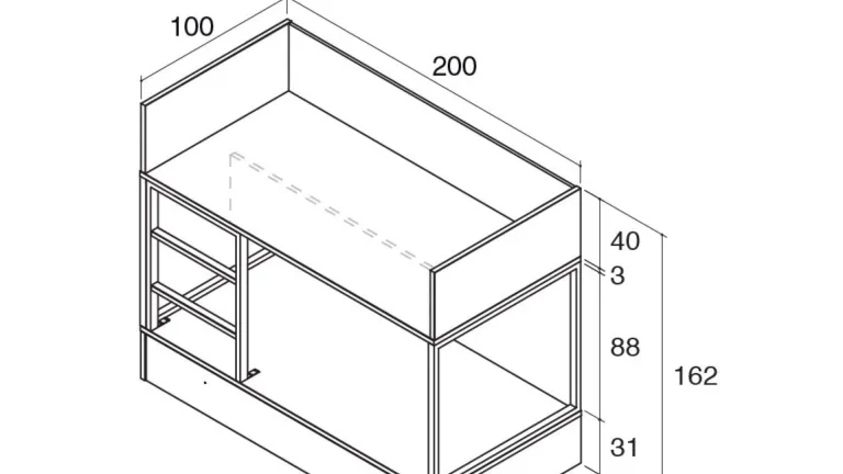 Lit superposé en bois écologique avec barrière très sécurisée