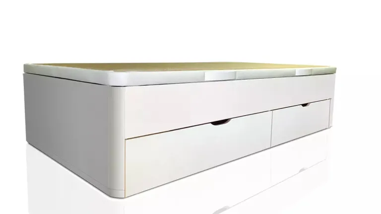 Lit coffre gigogne avec 2 lits dans un seul espace