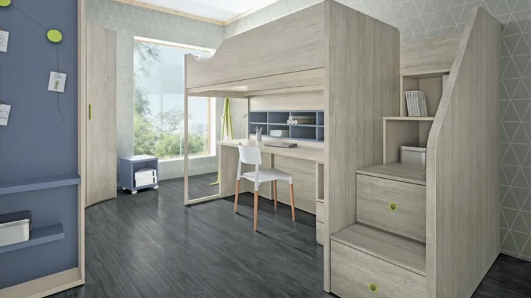 Lit superposé avec bureau BLAYE