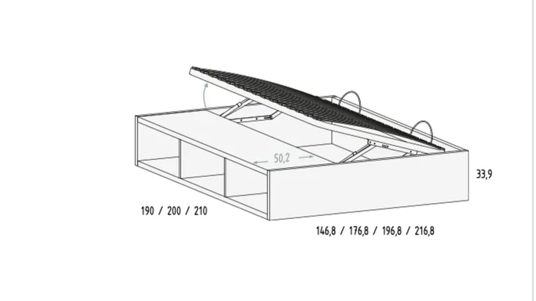 Lit coffre en bois avec ouverture latérale avec rangement à un prix avantageux