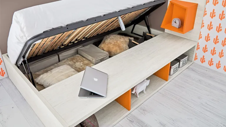 Lit coffre latéral Genève