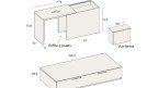 Lit gigogne en bois avec bureau coulissant