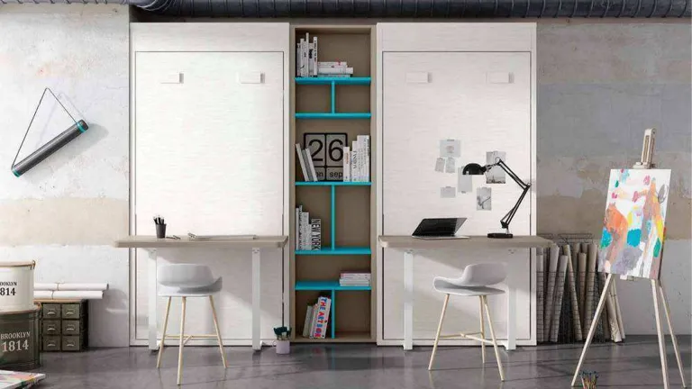 Lit escamotable haut de gamme avec table à manger et bureau