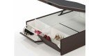 Lit coffre bois avec rangement chaussures - Boconfort