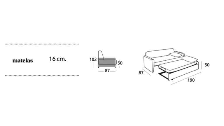 Avec un matelas de 16 cm pour le couchage quotidien