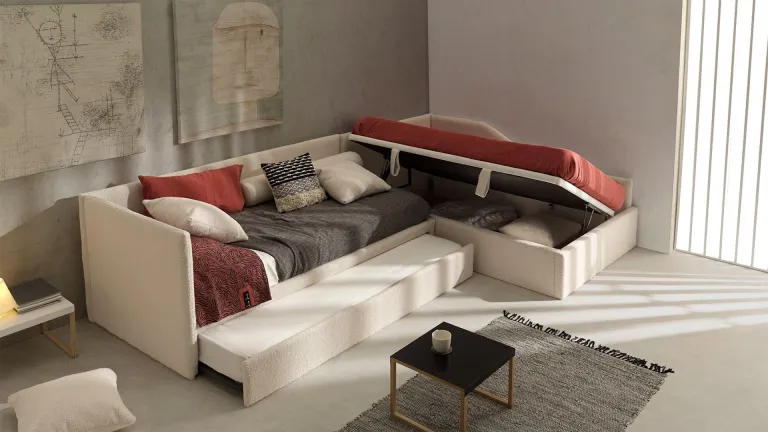 canapé-lit gigogne avec méridienne lit coffre HASPARREN