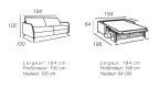 Canapé-lit de qualité espagnole avec assise confortable et matelas 16 cm
