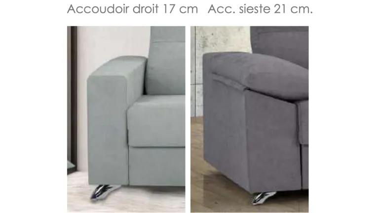 L'assise, les accoudoirs et les dossiers sont entièrement déhoussables pour faciliter le nettoyage