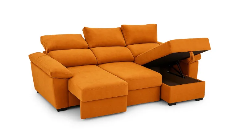 Canapé d'angle avec assises coulissantes de qualité pas cher