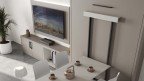 Lit escamotable vertical avec bureau intégré fonctionnel