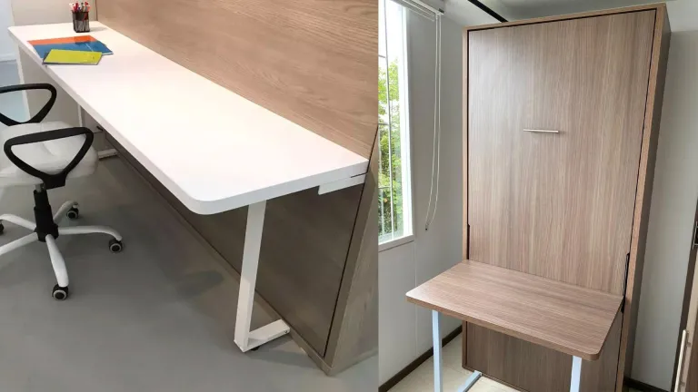 Lit escamotable haut de gamme avec table à manger et bureau